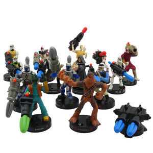 Lot of 15 Collectible Star Wars Attacktix Battle Figure Combat Game Toys